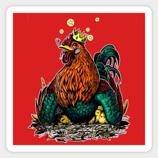 Papa rooster Sticker